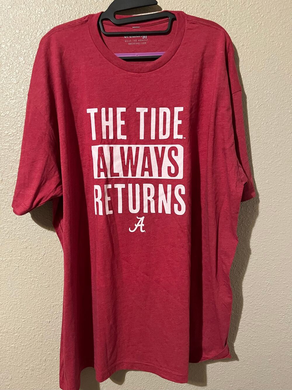 Alabama men’s" the tide always returns "T-shirt new without tags